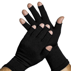 fingerless gloves in classic black. Keep warm and protect delicate hands