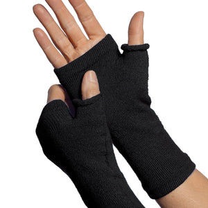 Gloves with no fingers black