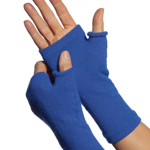 Royal blue fingerless gloves