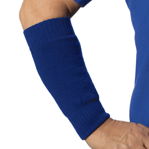 Seamless arm sleeve for the forearm in blue