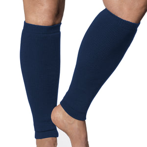 Navy blue leg protection for fragile shins and legs